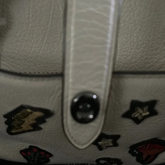 Coach Y2K Mercer Off-White Satchel with Playful Patches. Very Rare EUC - Picture 8 of 10